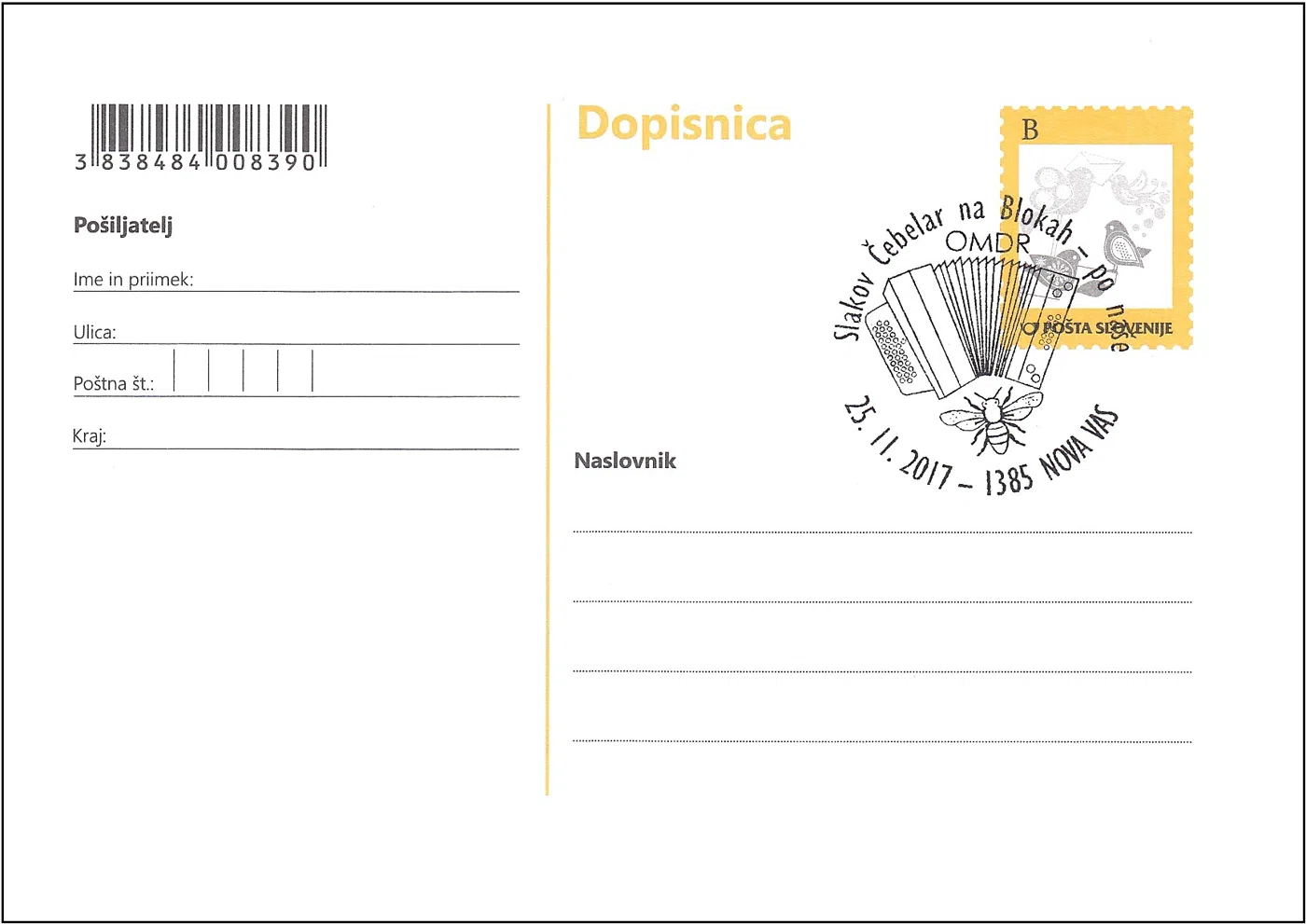 SLAKOV ČEBELAR NA BLOKAH - PO NAŠE